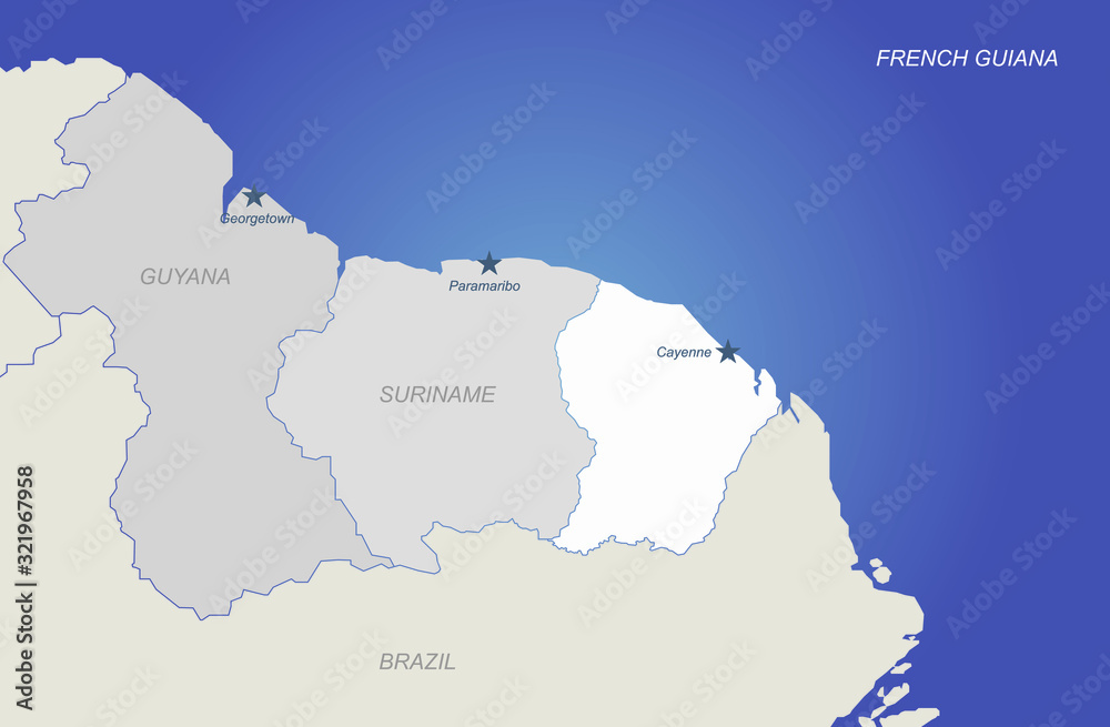 Obraz premium map of south america countries. latin america country map. central america country map,