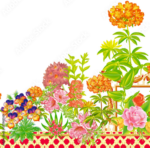 flowers and butterflies