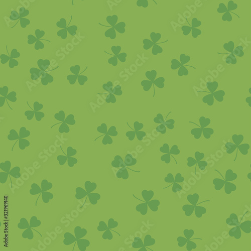 Seamless pattern with shamrock for Saint Patrick s day. Vector