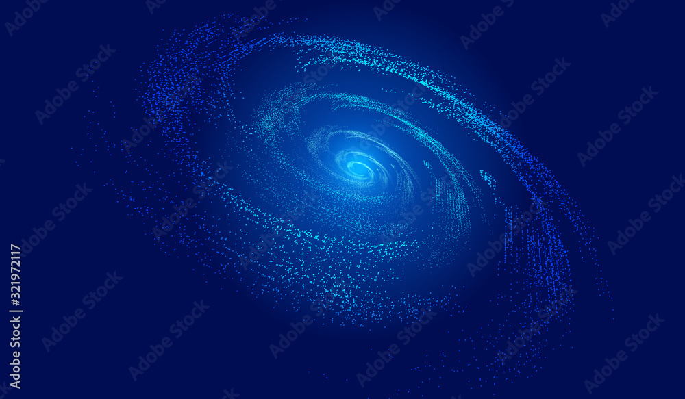 Cosmic vortex, particle building network technology big data background. Cosmic vortex, particle building network technology big data background.