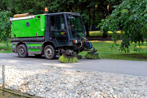City street cleaning, urban cleaning machines