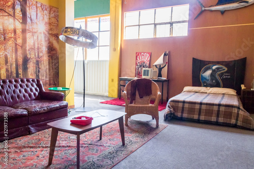 Vintage living room and 80s furniture