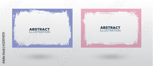 Set of grunge vector frames. Grunge background.