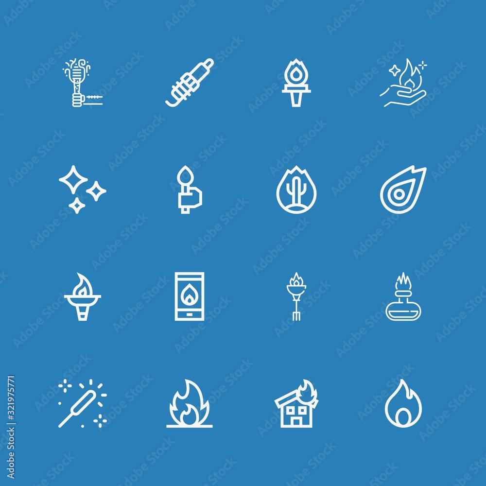 Editable 16 flare icons for web and mobile