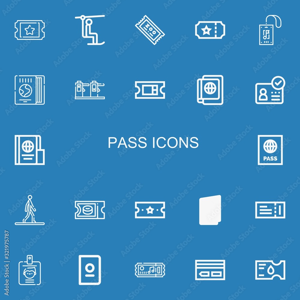 Editable 22 pass icons for web and mobile Editable 22 pass icons for web and mobile