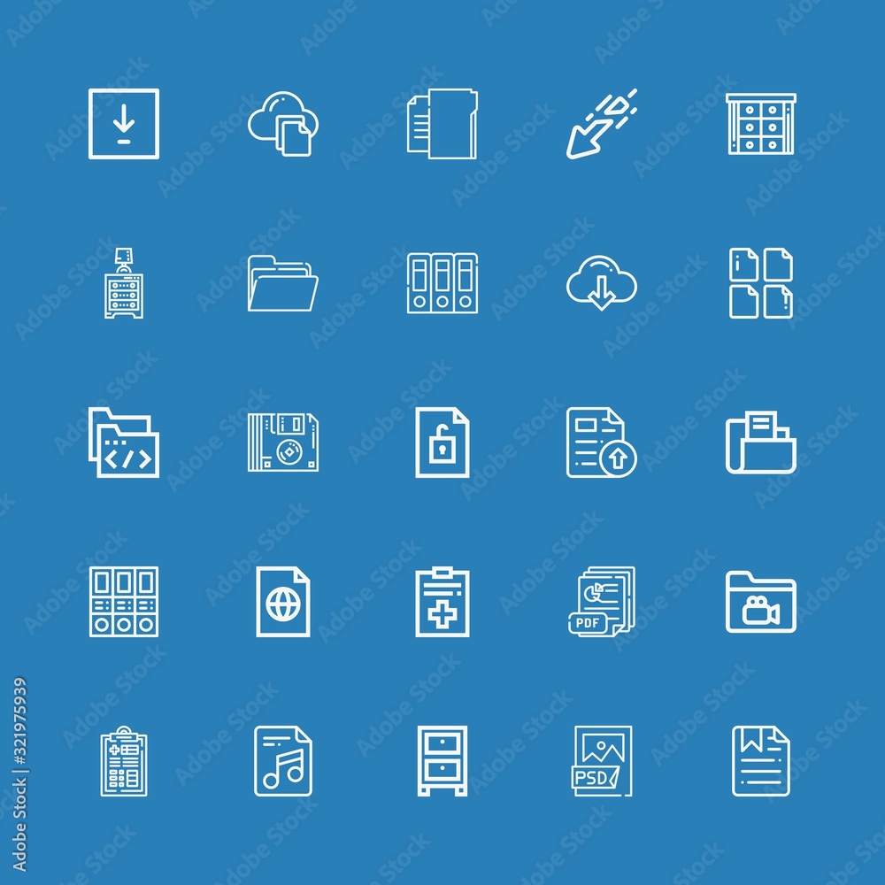 Editable 25 archive icons for web and mobile Editable 25 archive icons for web and mobile