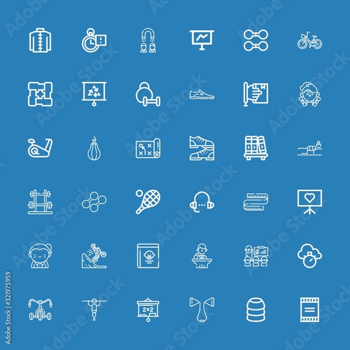 Editable 36 training icons for web and mobile