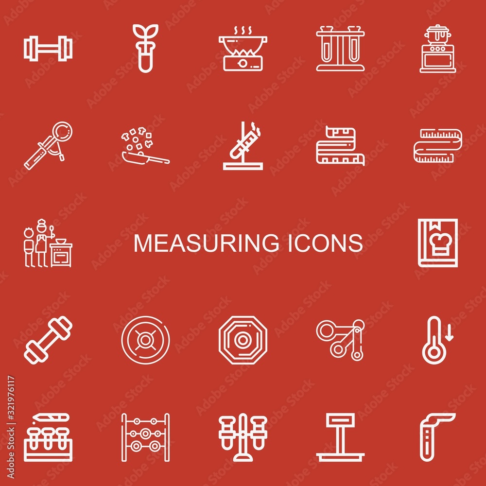 Editable 22 measuring icons for web and mobile Editable 22 measuring icons for web and mobile