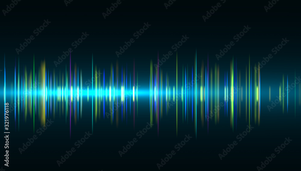 Audio digital equalizer technology, pulse musical.abstract of sound wave , light frequencies or bright equalizer . Neon colorful digital musical bar for technology concept Audio digital equalizer technology, pulse musical.abstract of sound wave , light frequencies or bright equalizer . Neon colorful digital musical bar for technology concept