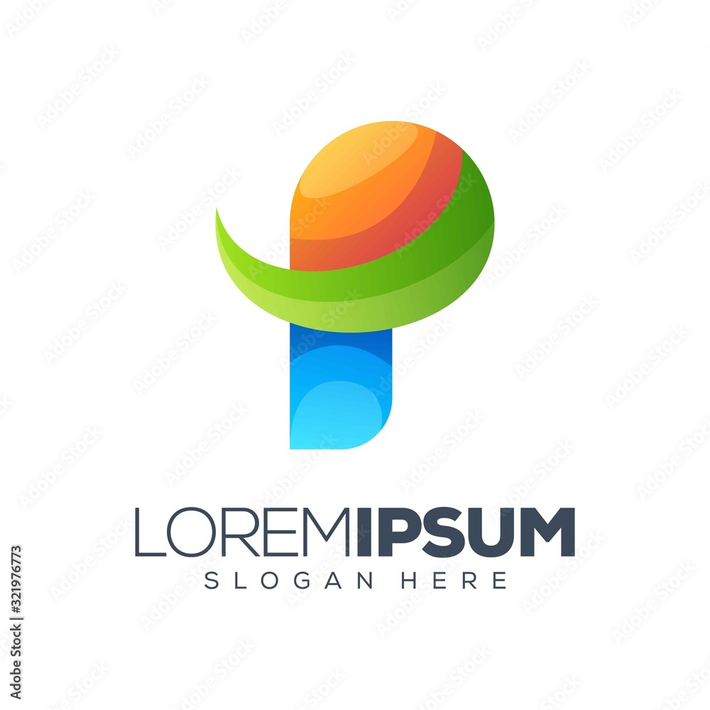 letter P logo design vector illustration letter P logo design vector illustration