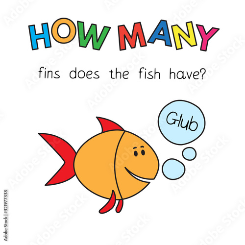 Cartoon Fish Counting Game for Kids