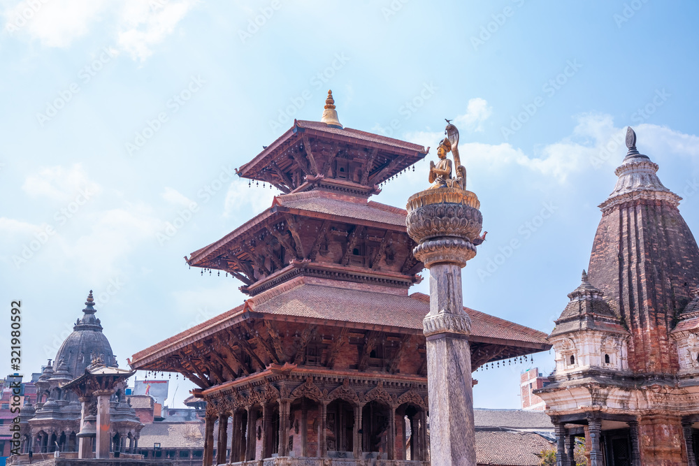 Ancient temples at Patan Durbar Square, Nepal. A UNESCO World Heritage Site. Ancient temples at Patan Durbar Square, Nepal. A UNESCO World Heritage Site.