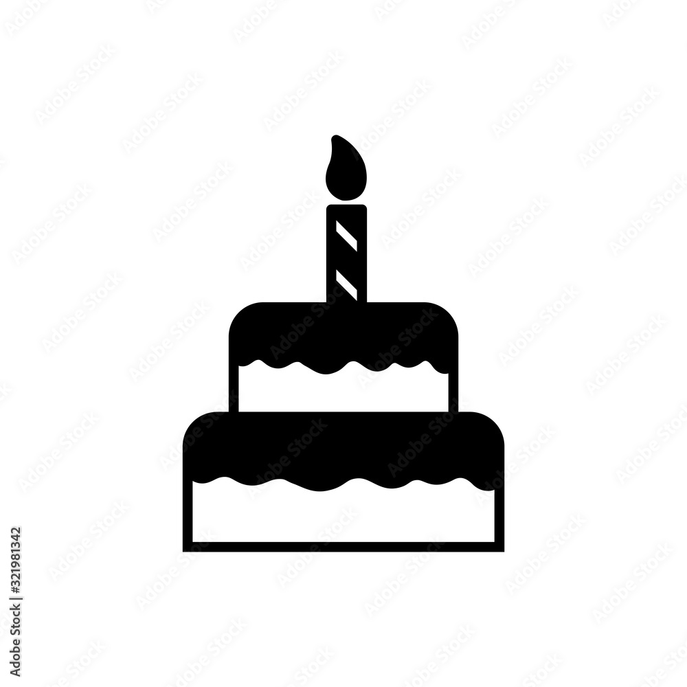 cake - birthday cake icon vector design template cake - birthday cake icon vector design template