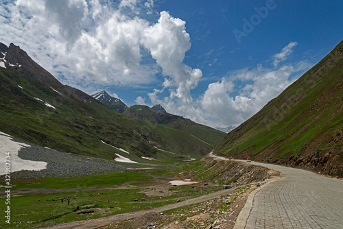 Landscape at Zoji La Pass, Jammu and Kashmir, India photo