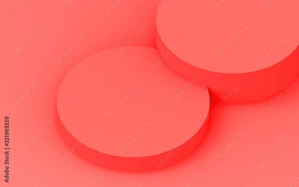 3d orange cylinder podium minimal studio background. Abstract 3d geometric shape object illustration render. Display for cosmetic perfume fashion product. Color of the year 2019 Living Coral. 3d orange cylinder podium minimal studio background. Abstract 3d geometric shape object illustration render. Display for cosmetic perfume fashion product. Color of the year 2019 Living Coral.
