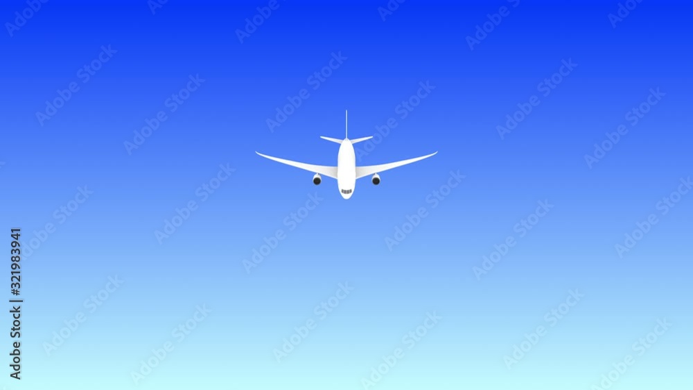 飛行機が飛ぶアニメーション 飛行機が飛ぶアニメーション
