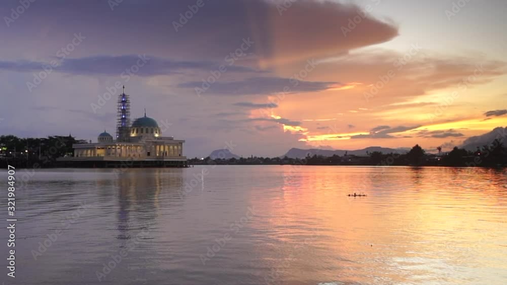 mosque at twilight hours