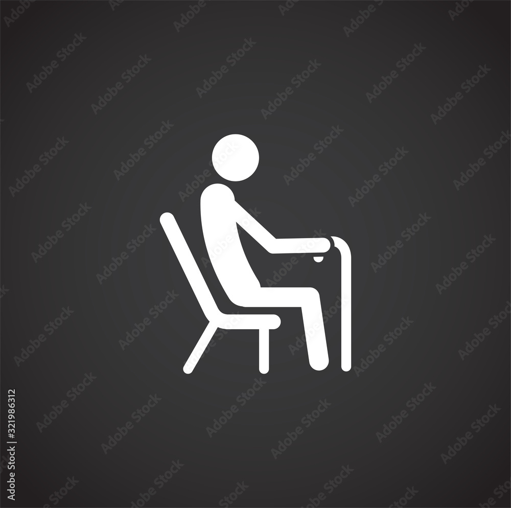 Human disability related icon on background for graphic and web design. Creative illustration concept symbol for web or mobile app Human disability related icon on background for graphic and web design. Creative illustration concept symbol for web or mobile app
