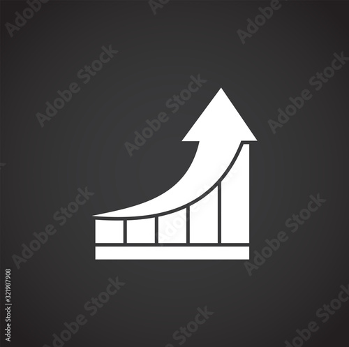 High performance related icon on background for graphic and web design. Creative illustration concept symbol for web or mobile app