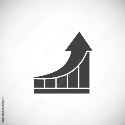 High performance related icon on background for graphic and web design. Creative illustration concept symbol for web or mobile app