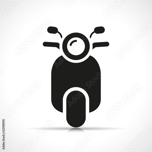 Vector scooter icon on white background