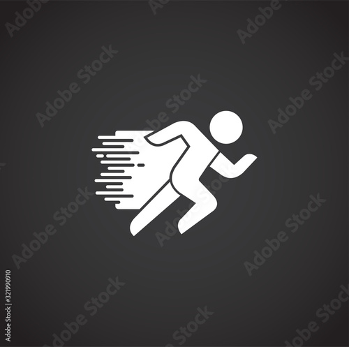 High performance related icon on background for graphic and web design. Creative illustration concept symbol for web or mobile app