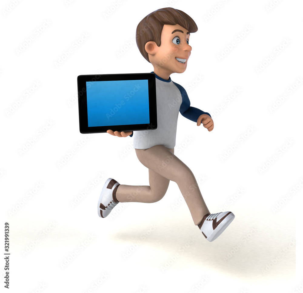 3D cartoon character fun teenager 3D cartoon character fun teenager
