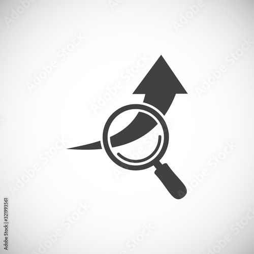 High performance related icon on background for graphic and web design. Creative illustration concept symbol for web or mobile app