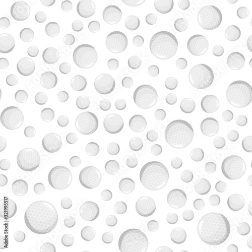 Golf ball vector seamless pattern illustration.