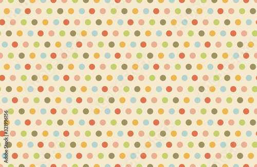 Retro cute polka dot seamless colorful pattern. Seamless Vector Background.