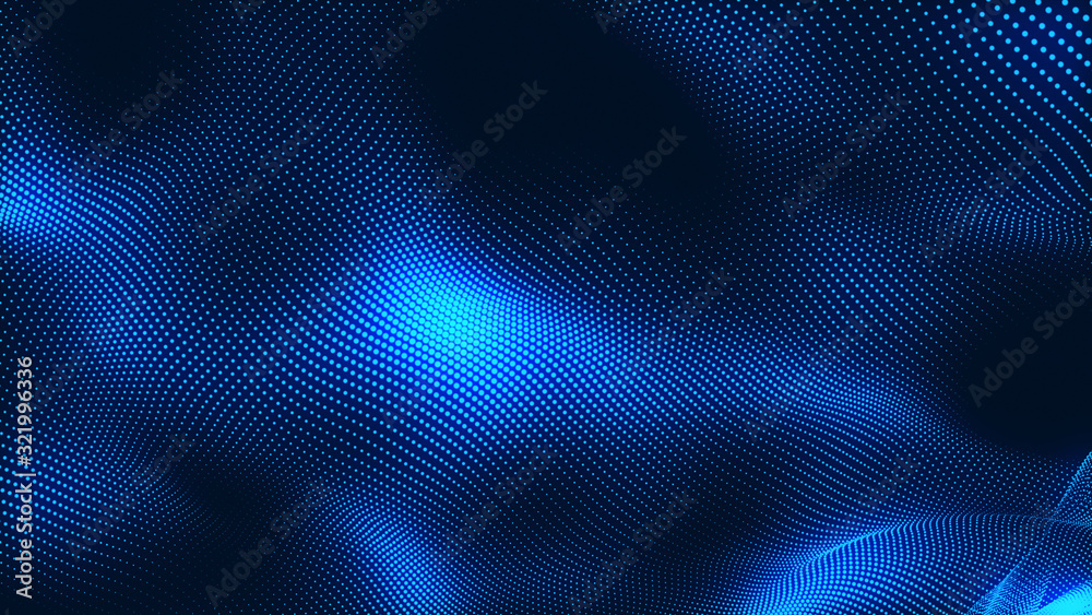 Dot white blue wave light screen gradient texture background. Abstract technology big data digital background. 3d rendering. Dot white blue wave light screen gradient texture background. Abstract technology big data digital background. 3d rendering.
