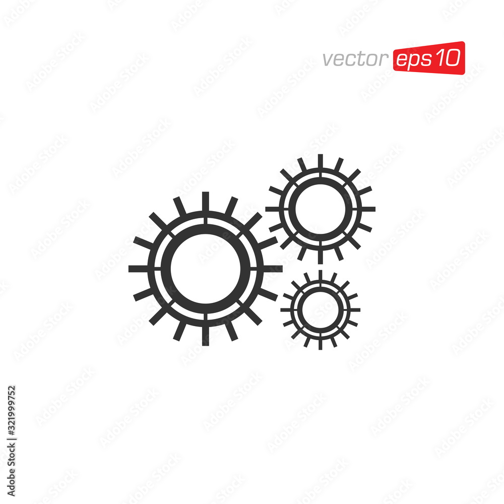 Gear Setting Icon Design Vector