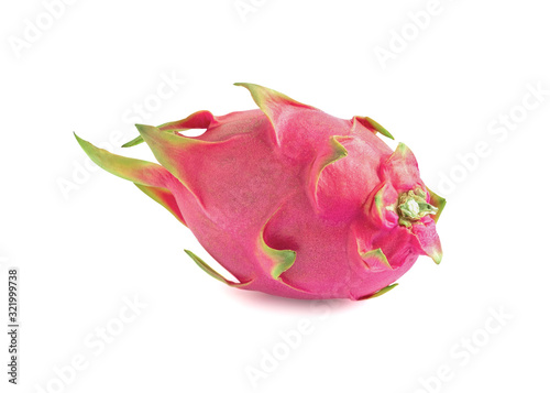 Dragon fruit (Pitaya) isolated on white background clipping path.