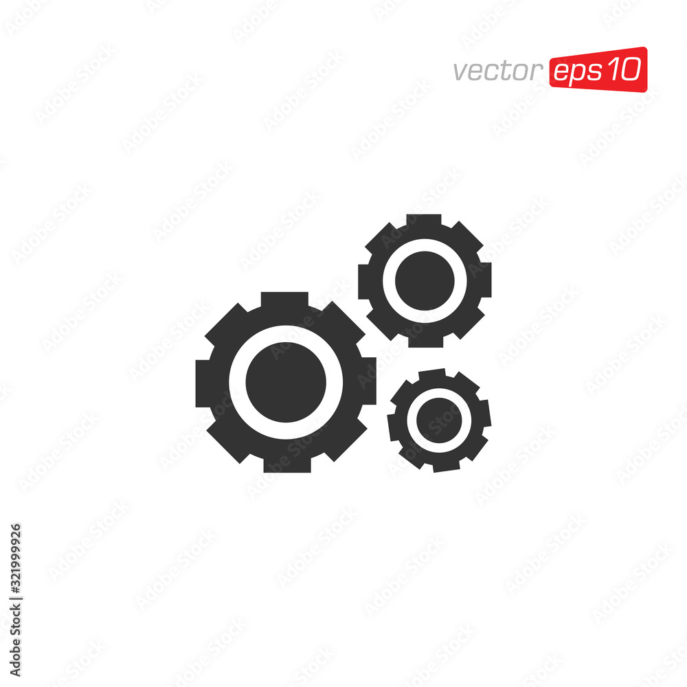 Gear Setting Icon Design Vector