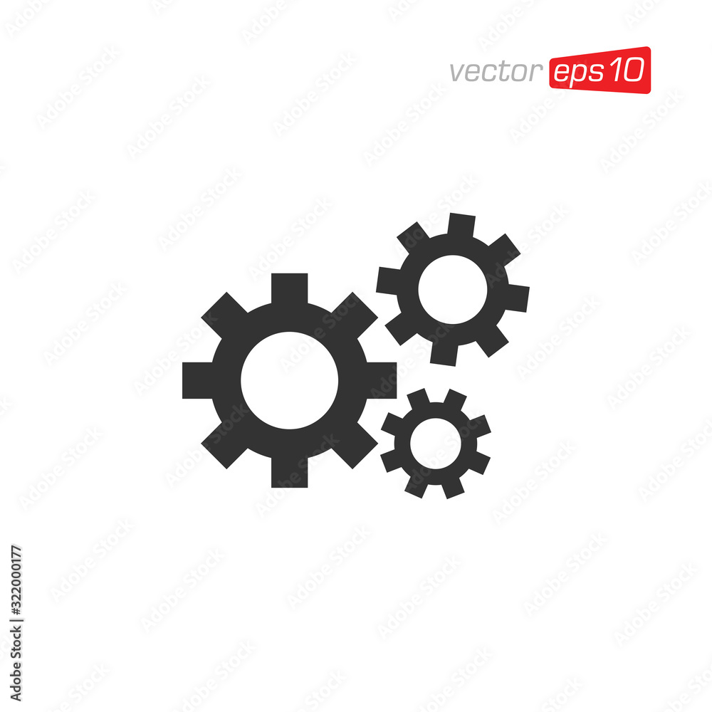 Gear Setting Icon Design Vector