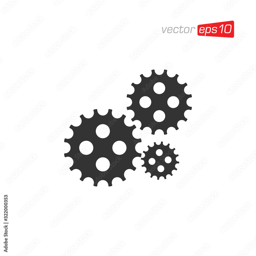 Gear Setting Icon Design Vector