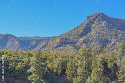 The Mogollon Rim mountain range in Tonto National Forest. Near Payson  Gila County  Arizona USA
