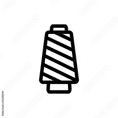 Silk thread icon vector. Thin line sign. Isolated contour symbol illustration
