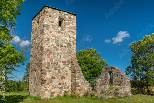 Ruin of a medieval church made of stone