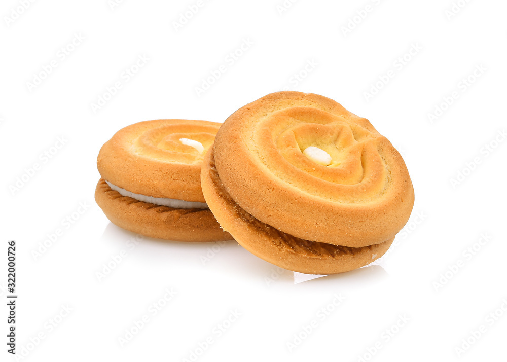 cookie piece on white background cookie piece on white background