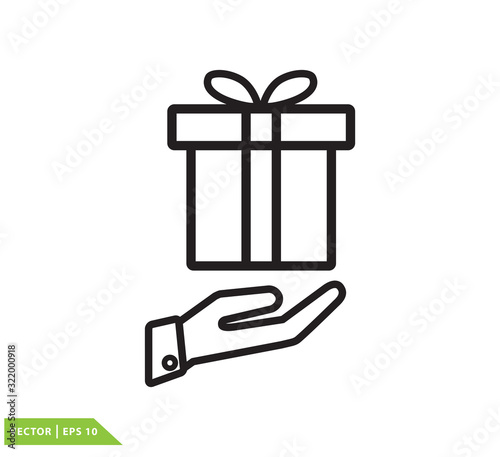 Gift icon vector design template