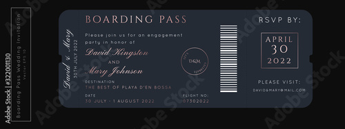 Destination Wedding Pass Vector