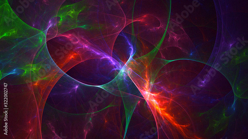 Fractal 3D rendering abstract gold bright background