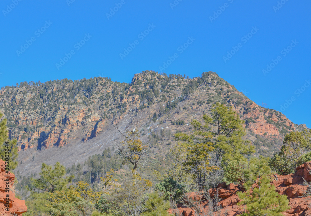 The Mogollon Rim mountain range in Tonto National Forest. Near Payson, Gila County, Arizona USA