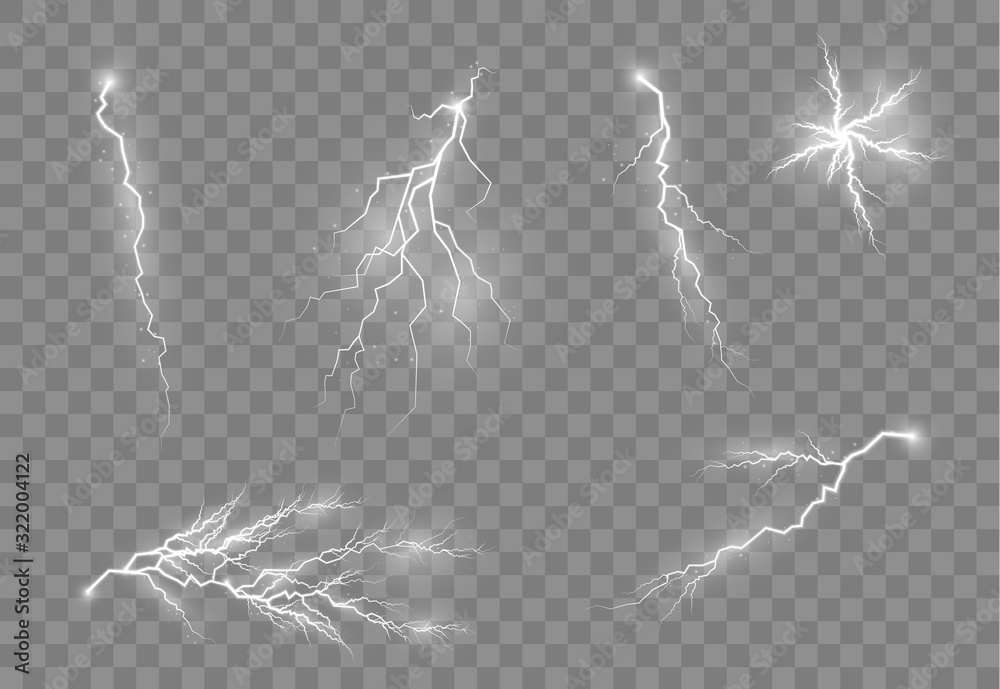 Electric lightning, thunder.