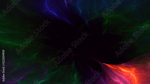 Fractal 3D rendering abstract and shiny background