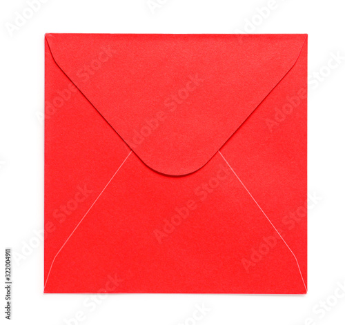 Paper envelope on white background