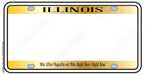 Blank Illinois State License Plate