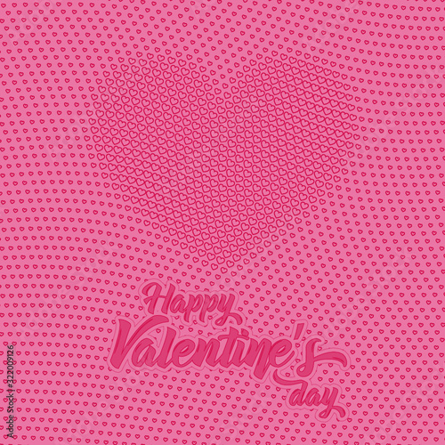 Valentine's day card. Vector heart texture. 
