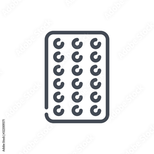 Birth control pills line icon. Contraceptive pill vector outline sign.
